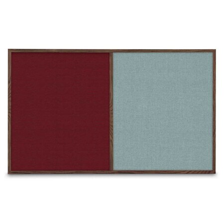 United Visual Products Sliding Door Indoor Enclosed Corkboard, 3 UV9000ACSH-SATIN-FORBO